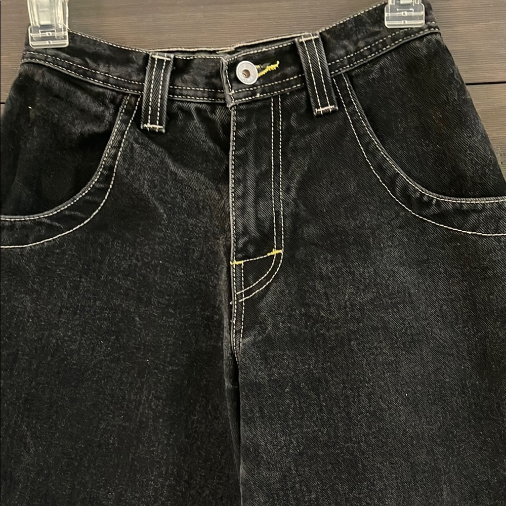 Vintage JNCO Black Wide-Leg Jeans with JNCO Embroidery - Picture 3 of 8